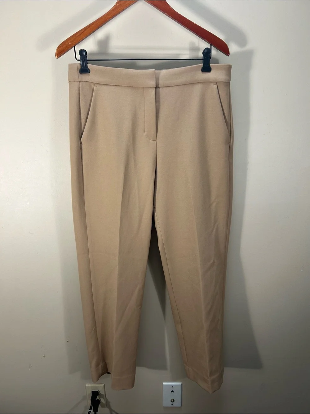 J.Crew Kate Camel Tan Straight Leg Four Season Stretch Pants Size 10